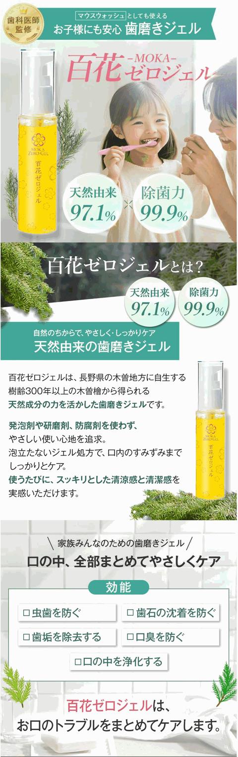 歯磨きジェル LP制作実績